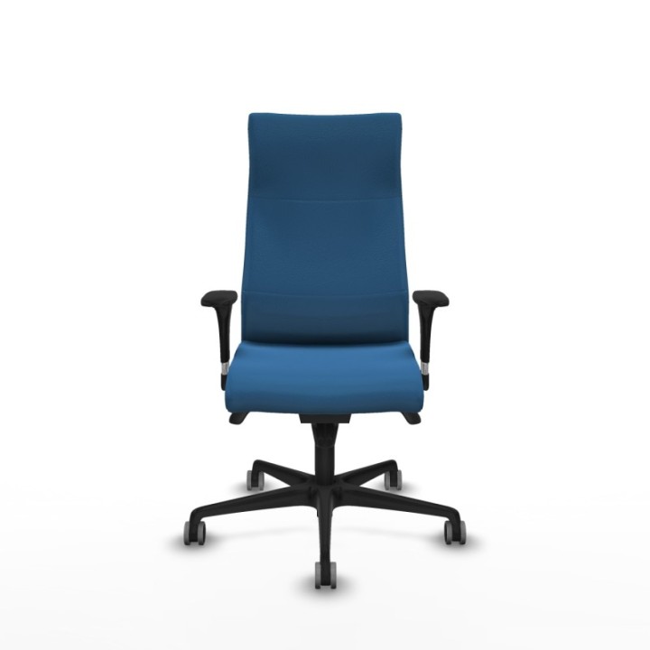 Albacete XL sincro similpiel azul claro brazos 1D base nailon ruedas 65mm engomadas