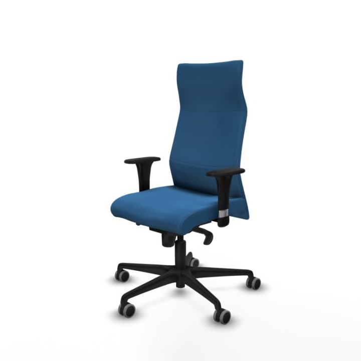 Albacete XL sincro similpiel azul claro brazos 1D base nailon ruedas 65mm engomadas