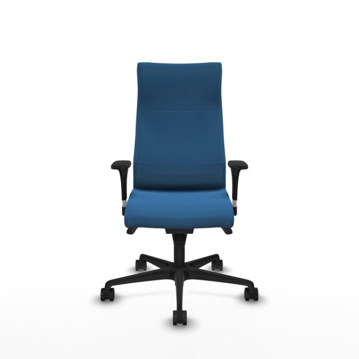 Albacete XL sincro similpiel azul claro brazos 1D base nailon ruedas 65 mm nailon