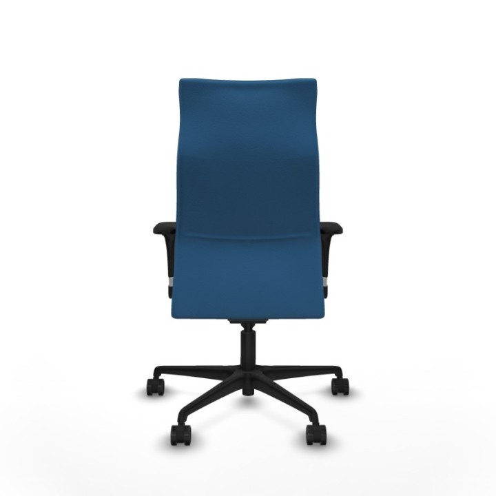 Albacete XL sincro similpiel azul claro brazos 1D base nailon ruedas 65 mm nailon