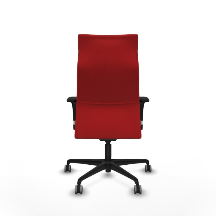 Albacete XL sincro similpiel rojo brazos 1D base nailon ruedas 65mm engomadas