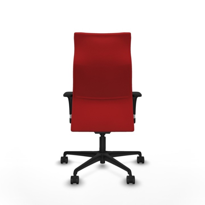 Albacete XL sincro similpiel rojo brazos 1D base nailon ruedas 65 mm nailon