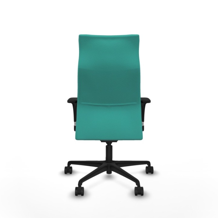 Albacete XL sincro similpiel turquesa brazos 1D base nailon ruedas 65 mm nailon