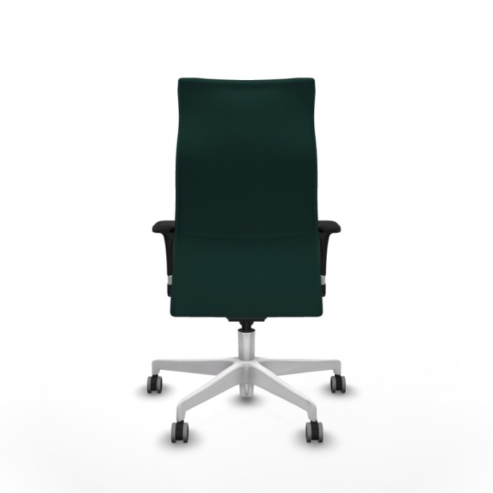 Albacete XL sincro similpiel verde botella brazos 1D base blanca ruedas 65mm engomadas