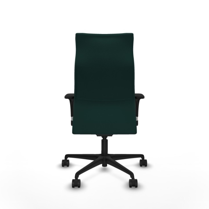 Albacete XL sincro similpiel verde botella brazos 1D base nailon ruedas 65 mm nailon