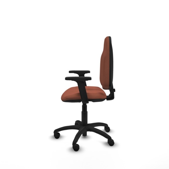 Algarra CP bali marrón brazos 2D base poliamida ruedas nailon 50mm