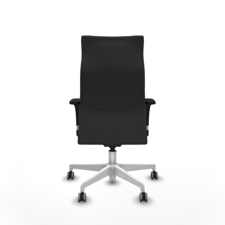 Albacete XL sincro similpiel gris oscuro brazos 1D base blanca ruedas 65mm engomadas