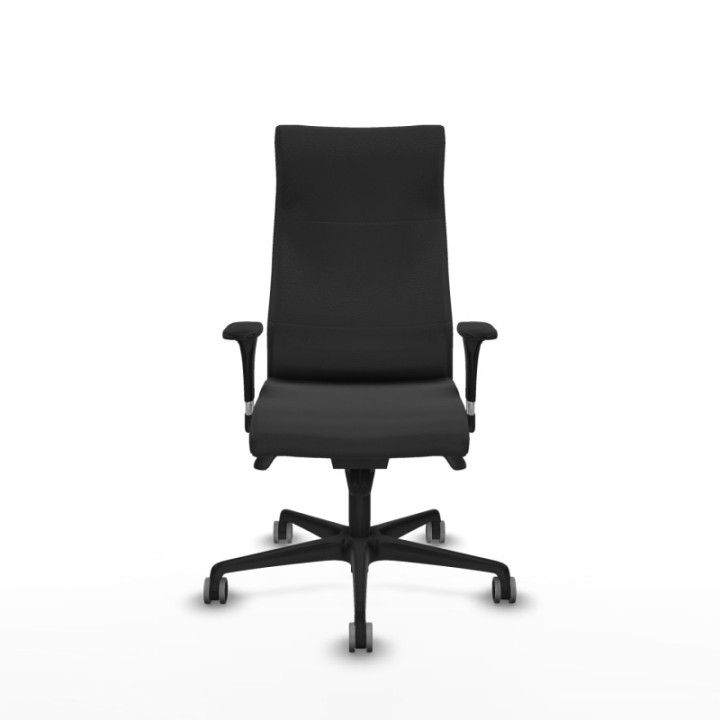 Albacete XL sincro similpiel gris oscuro brazos 1D base nailon ruedas 65mm engomadas