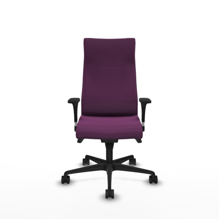 Albacete XL sincro similpiel morado brazos 1D base nailon ruedas 65 mm nailon