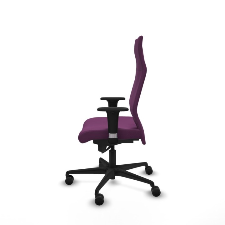 Albacete XL sincro similpiel morado brazos 1D base nailon ruedas 65 mm nailon