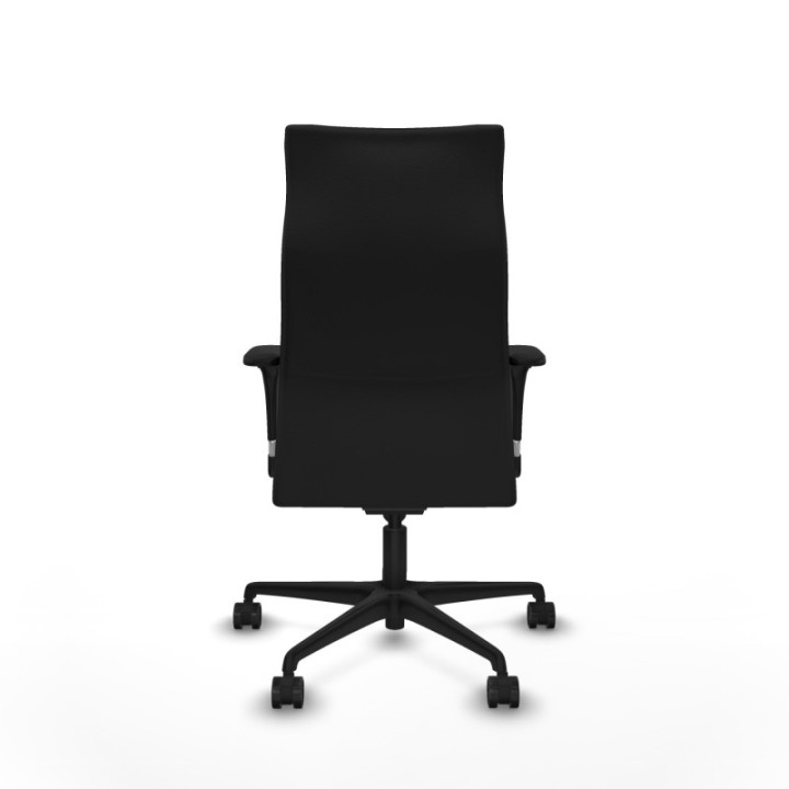 Albacete XL sincro similpiel negro brazos 1D base nailon ruedas 65 mm nailon