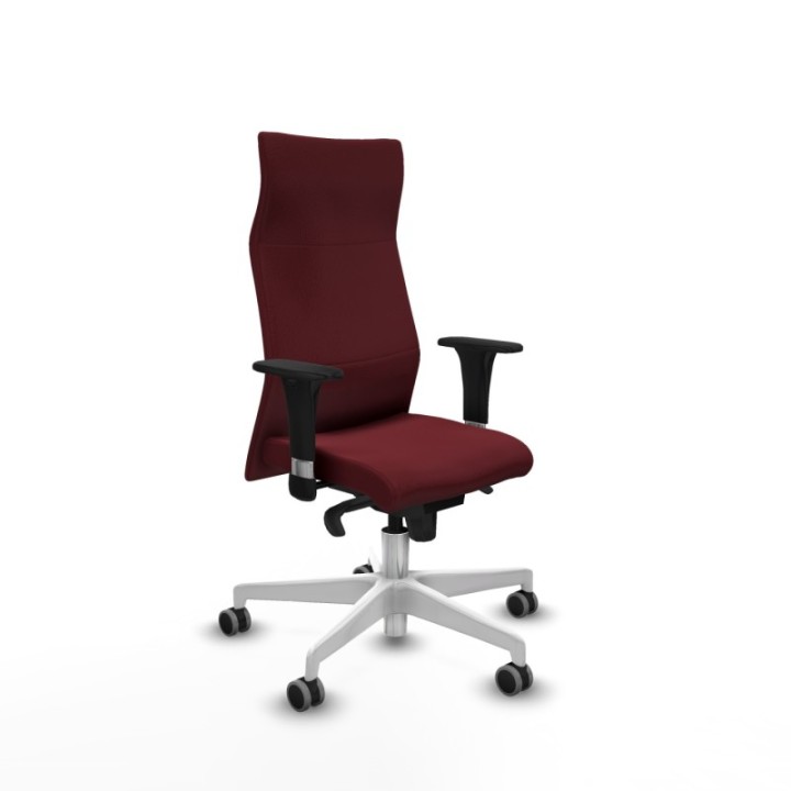 Albacete XL sincro similpiel granate brazos 1D base blanca ruedas 65mm engomadas