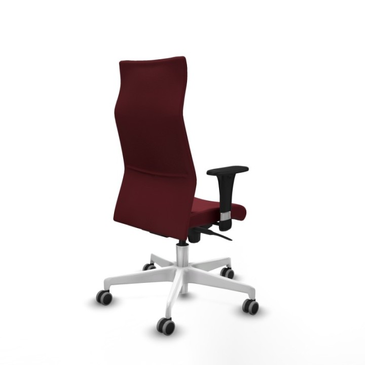 Albacete XL sincro similpiel granate brazos 1D base blanca ruedas 65mm engomadas