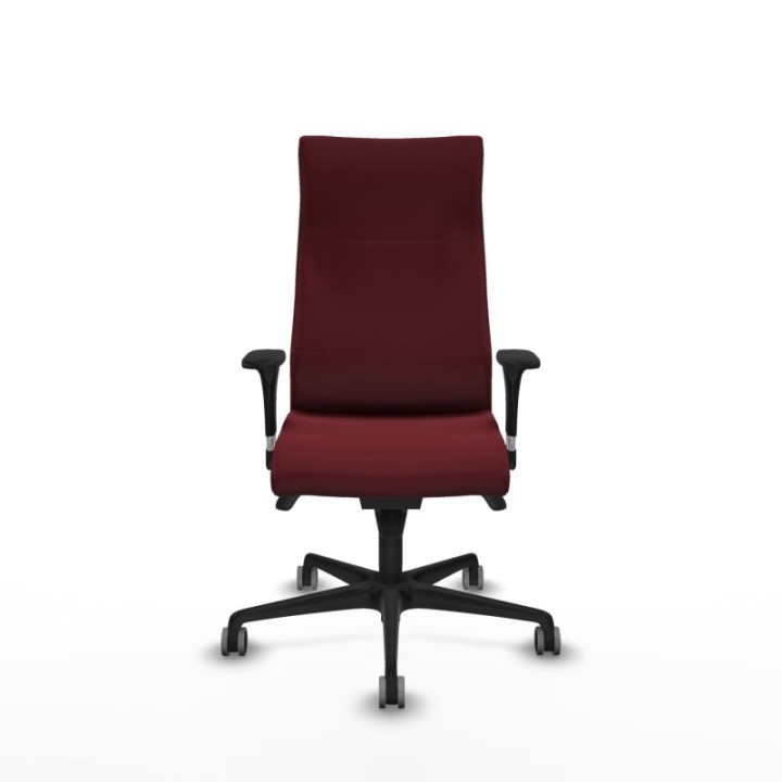 Albacete XL sincro similpiel granate brazos 1D base nailon ruedas 65mm engomadas