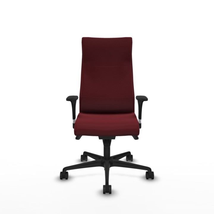 Albacete XL sincro similpiel granate brazos 1D base nailon ruedas 65 mm nailon