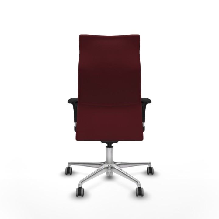 Albacete XL sincro similpiel granate brazos 1D base aluminio ruedas 65mm engomadas