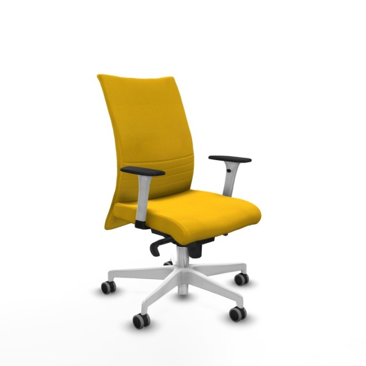 Albacete confidente sincro bali amarillo brazos 1D blancos base blanca ruedas 65mm engomadas