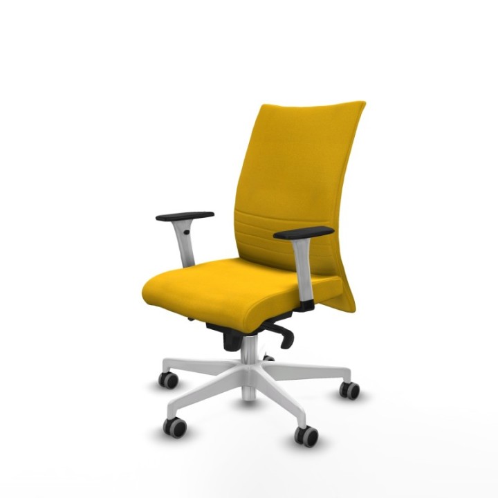 Albacete confidente sincro bali amarillo brazos 1D blancos base blanca ruedas 65mm engomadas