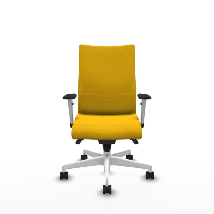 Albacete confidente sincro bali amarillo brazos 1D blancos base blanca ruedas 65 mm nailon