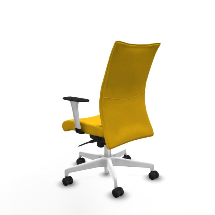 Albacete confidente sincro bali amarillo brazos 1D blancos base blanca ruedas 65 mm nailon