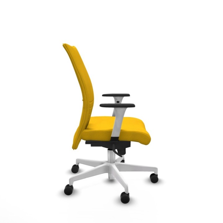 Albacete confidente sincro bali amarillo brazos 1D blancos base blanca ruedas 65 mm nailon