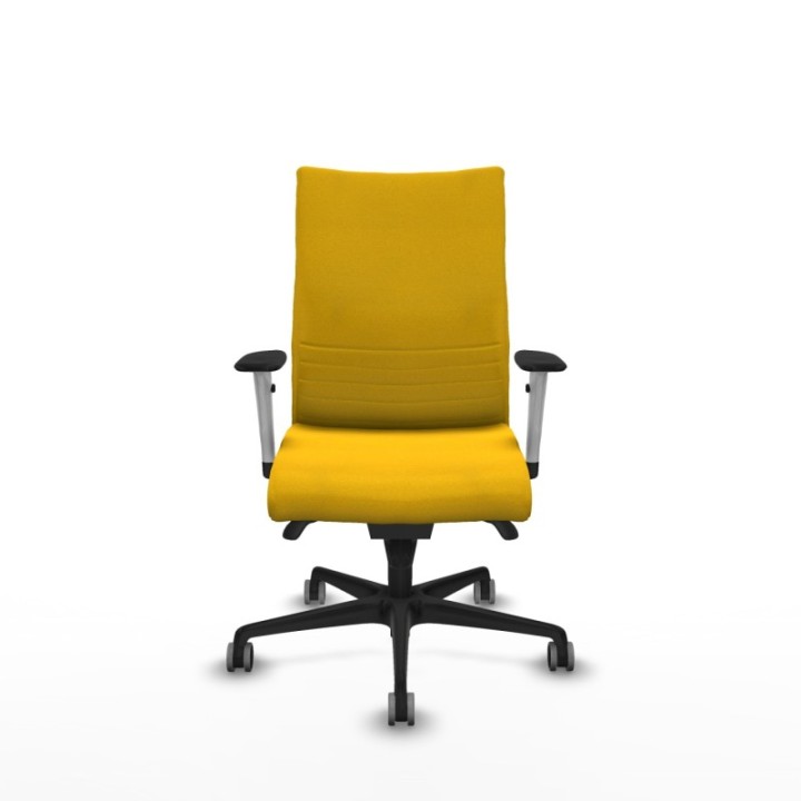 Albacete confidente sincro bali amarillo brazos 1D blancos base nailon ruedas 65mm engomadas