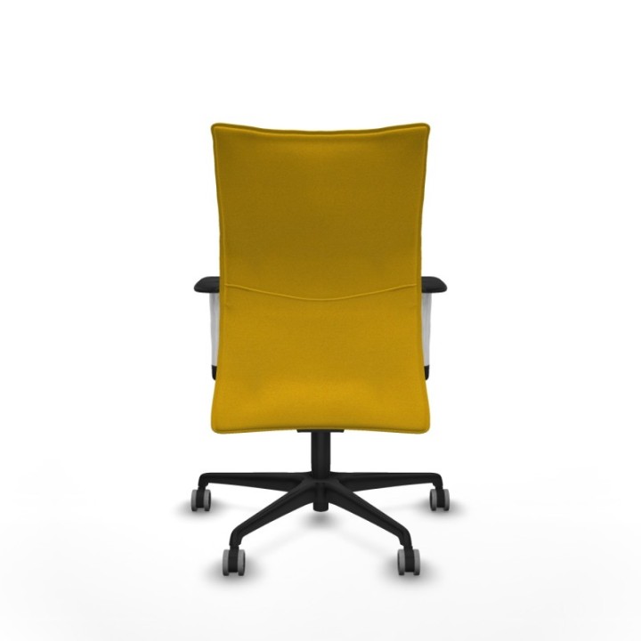 Albacete confidente sincro bali amarillo brazos 1D blancos base nailon ruedas 65mm engomadas