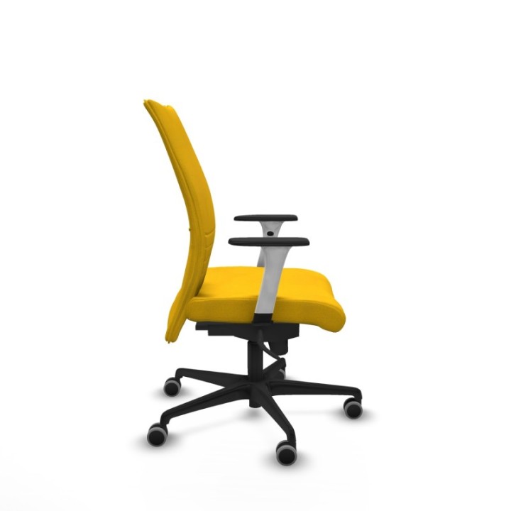 Albacete confidente sincro bali amarillo brazos 1D blancos base nailon ruedas 65mm engomadas