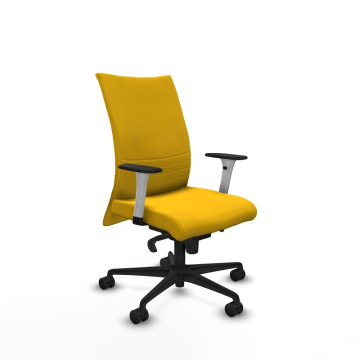 Albacete confidente sincro bali amarillo brazos 1D blancos base nailon ruedas 65 mm nailon