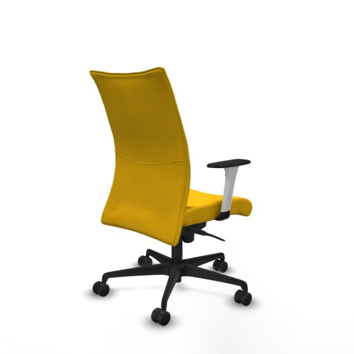 Albacete confidente sincro bali amarillo brazos 1D blancos base nailon ruedas 65 mm nailon