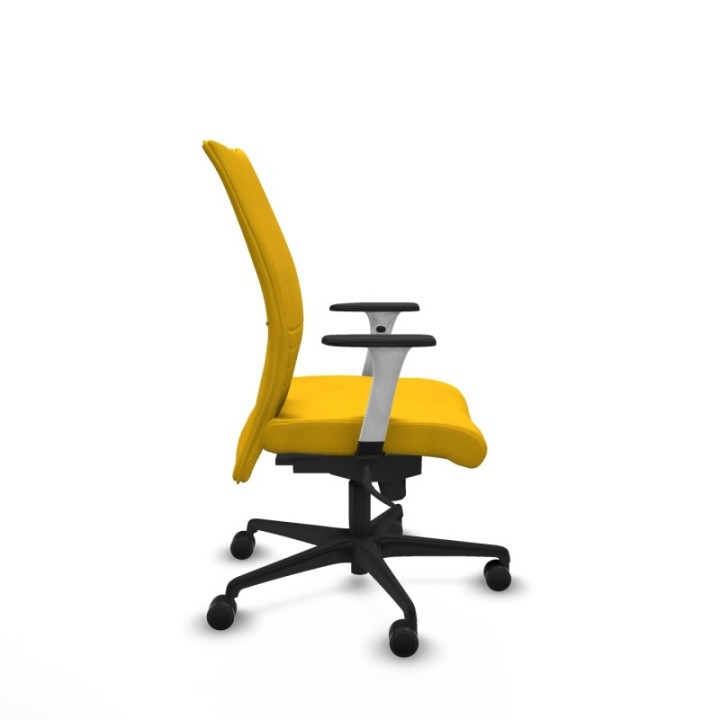 Albacete confidente sincro bali amarillo brazos 1D blancos base nailon ruedas 65 mm nailon