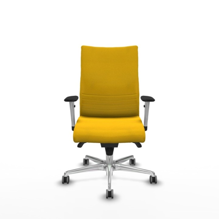 Albacete confidente sincro bali amarillo brazos 1D blancos base aluminio ruedas 65mm engomadas