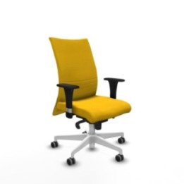 Albacete confidente sincro bali amarillo brazos 1D base blanca ruedas 65mm engomadas