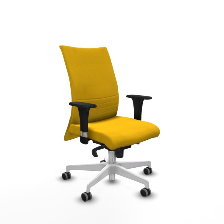 Albacete confidente sincro bali amarillo brazos 1D base blanca ruedas 65mm engomadas