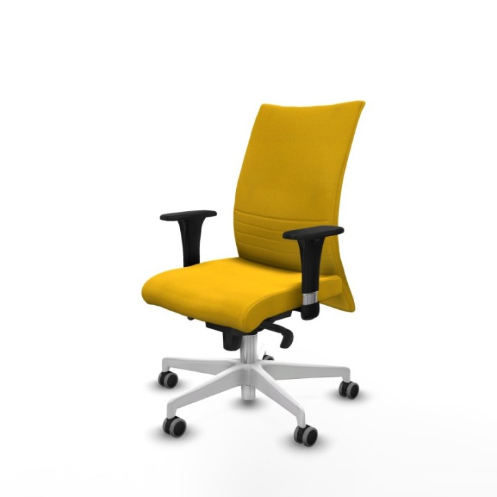 Albacete confidente sincro bali amarillo brazos 1D base blanca ruedas 65mm engomadas