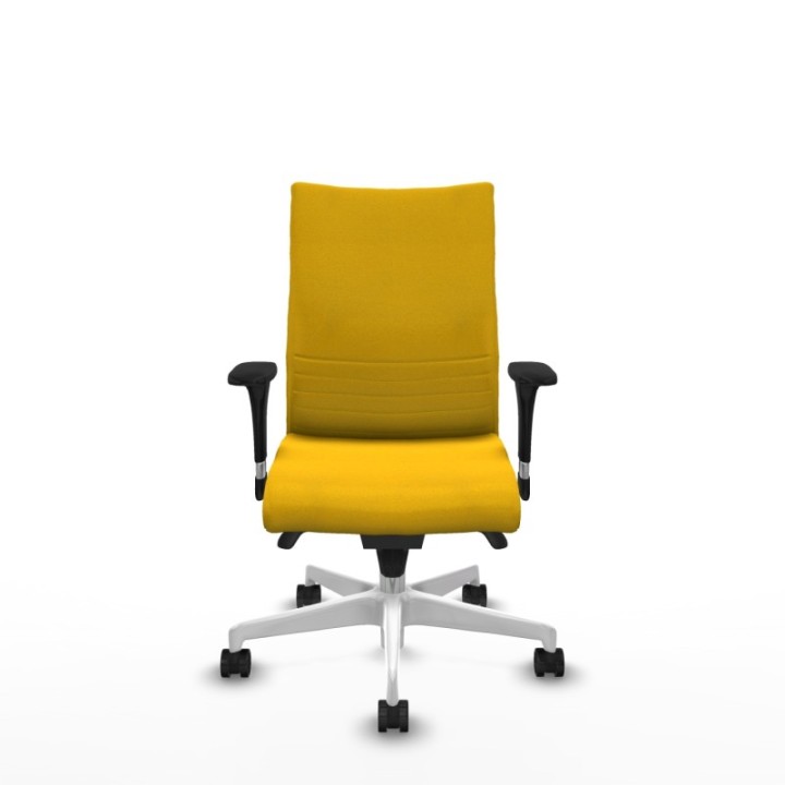 Albacete confidente sincro bali amarillo brazos 1D base blanca ruedas 65 mm nailon