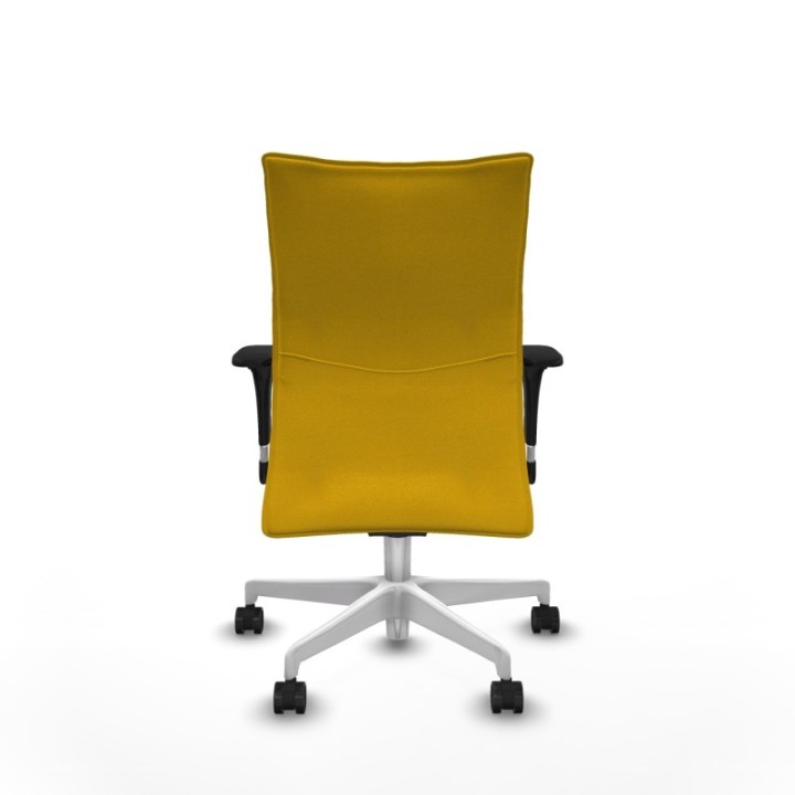 Albacete confidente sincro bali amarillo brazos 1D base blanca ruedas 65 mm nailon