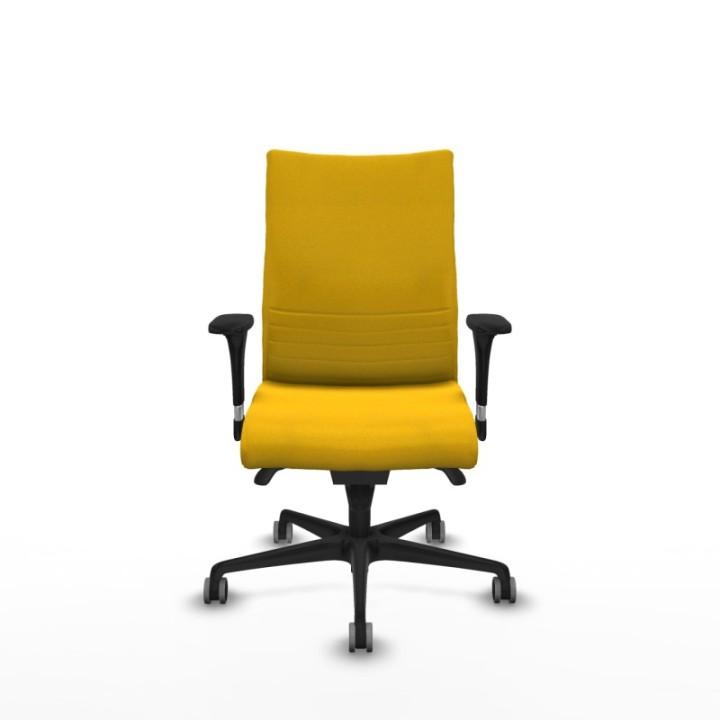 Albacete confidente sincro bali amarillo brazos 1D base nailon ruedas 65mm engomadas