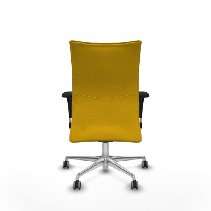 Albacete confidente sincro bali amarillo brazos 1D base aluminio ruedas 65mm engomadas