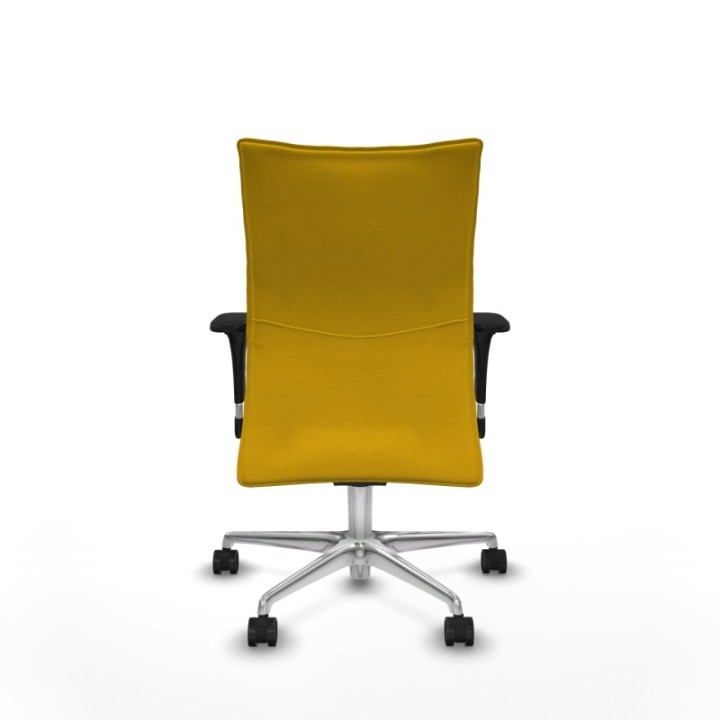 Albacete confidente sincro bali amarillo brazos 1D base aluminio ruedas 65 mm nailon