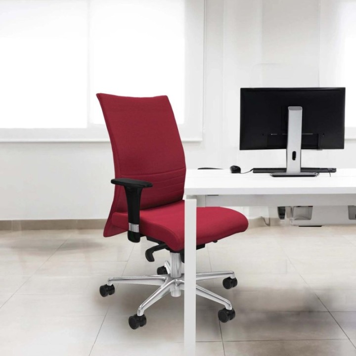 Albacete confidente sincro bali amarillo brazos 1D base aluminio ruedas 65 mm nailon