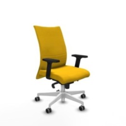 Albacete confidente sincro bali amarillo brazos 2D base blanca ruedas 65mm engomadas