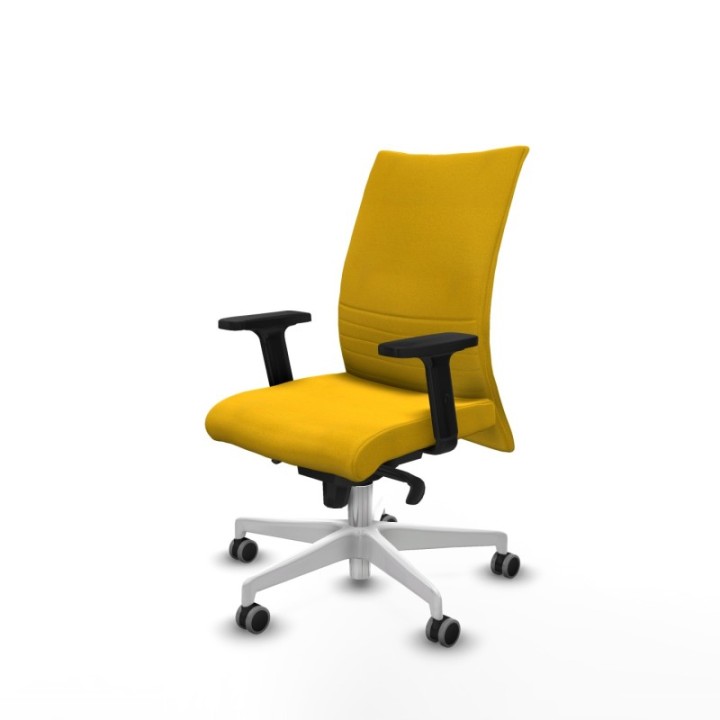 Albacete confidente sincro bali amarillo brazos 2D base blanca ruedas 65mm engomadas