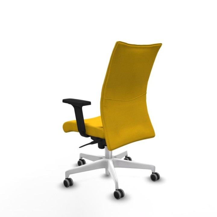 Albacete confidente sincro bali amarillo brazos 2D base blanca ruedas 65mm engomadas