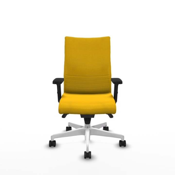 Albacete confidente sincro bali amarillo brazos 2D base blanca ruedas 65 mm nailon