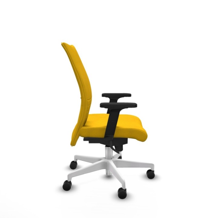 Albacete confidente sincro bali amarillo brazos 2D base blanca ruedas 65 mm nailon