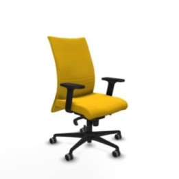 Albacete confidente sincro bali amarillo brazos 2D base nailon ruedas 65mm engomadas