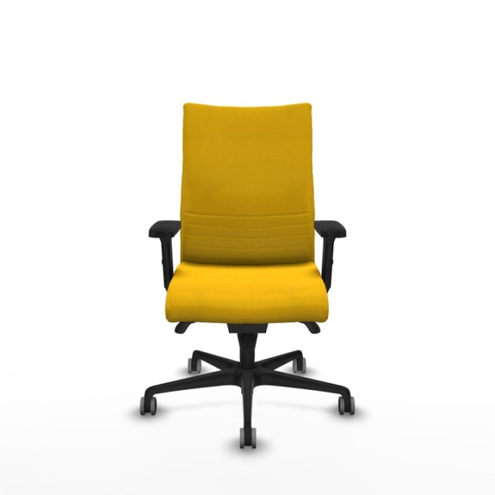 Albacete confidente sincro bali amarillo brazos 2D base nailon ruedas 65mm engomadas