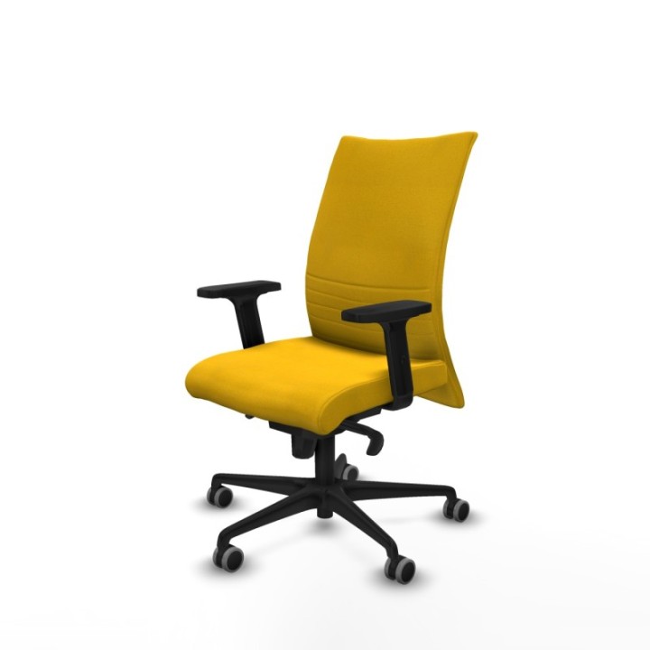 Albacete confidente sincro bali amarillo brazos 2D base nailon ruedas 65mm engomadas