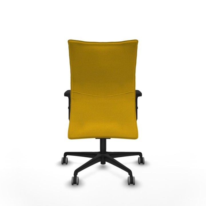 Albacete confidente sincro bali amarillo brazos 2D base nailon ruedas 65mm engomadas